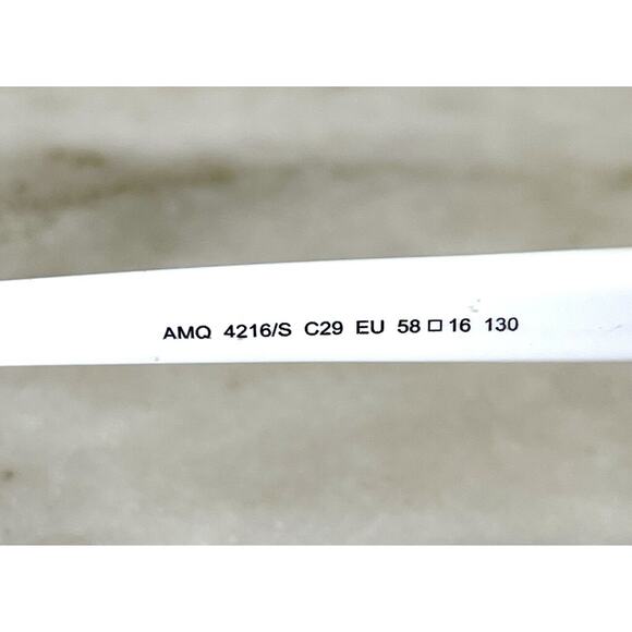 NEW! Alexander McQueen white round sunglasses Gray Lense gold studs NO ISSUES - Picture 15 of 16